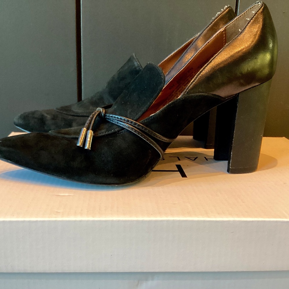 Halston Black Estelle Loafer Women’s High Heels size 6M